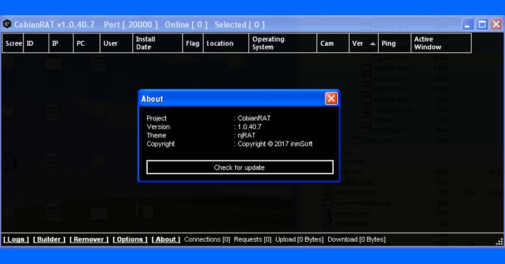 Hackers Are Distributing Backdoored 'Cobian RAT' Hacking tool For Free