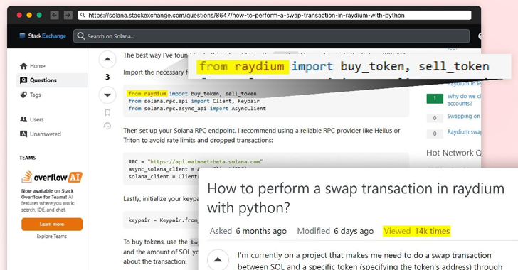 Hackers Distributing Malicious Python Packages via Popular Developer Q&A Platform